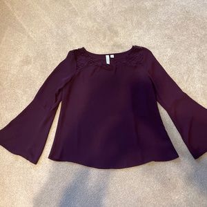 Purple long sleeve flowy top